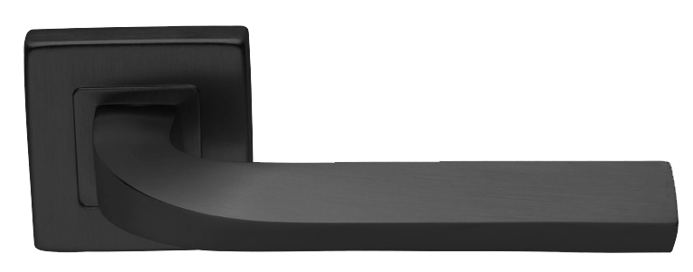 Ручка дверная TENDER S3 NERO раздельная на квадратной розетке, цвет - черный фото купить Екатеринбург