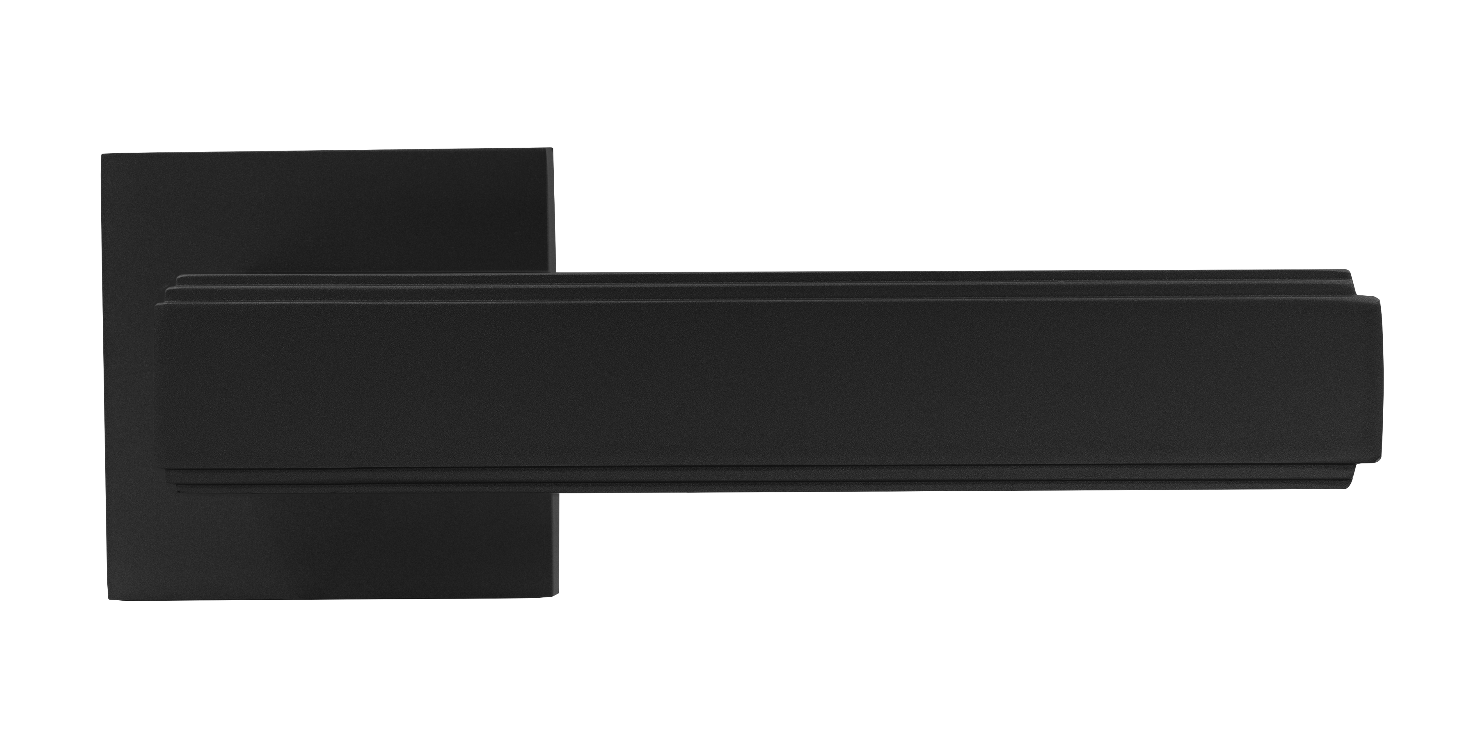 Ручка дверная MH-64-S6 BL STEPS на квадратной розетке 6 мм, цвет черный фото купить в Екатеринбурге