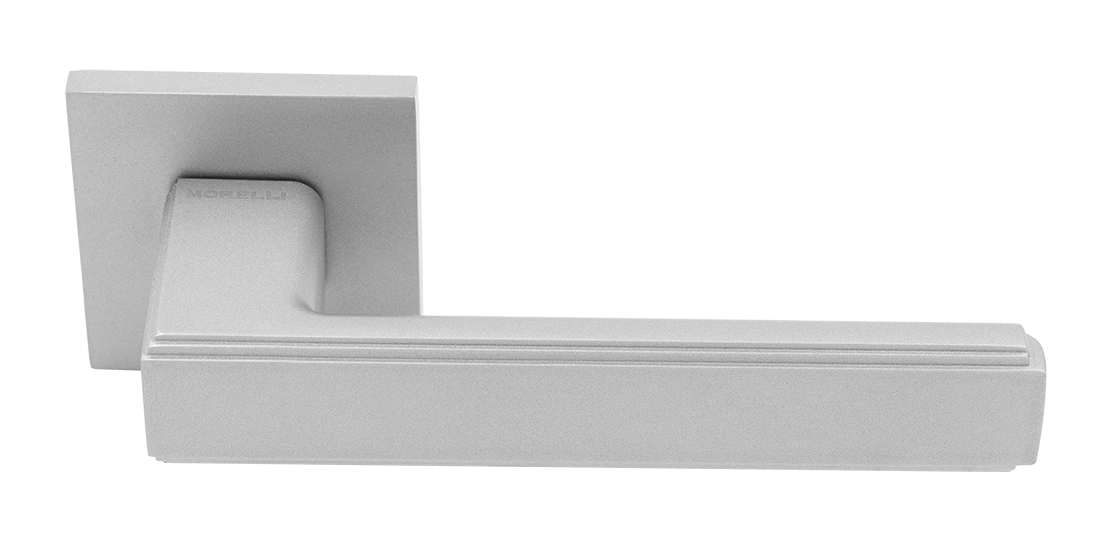 Ручка дверная MH-64-S6 ASC STEPS на квадратной розетке 6 мм, цвет анодированный матовый хром фото купить Екатеринбург