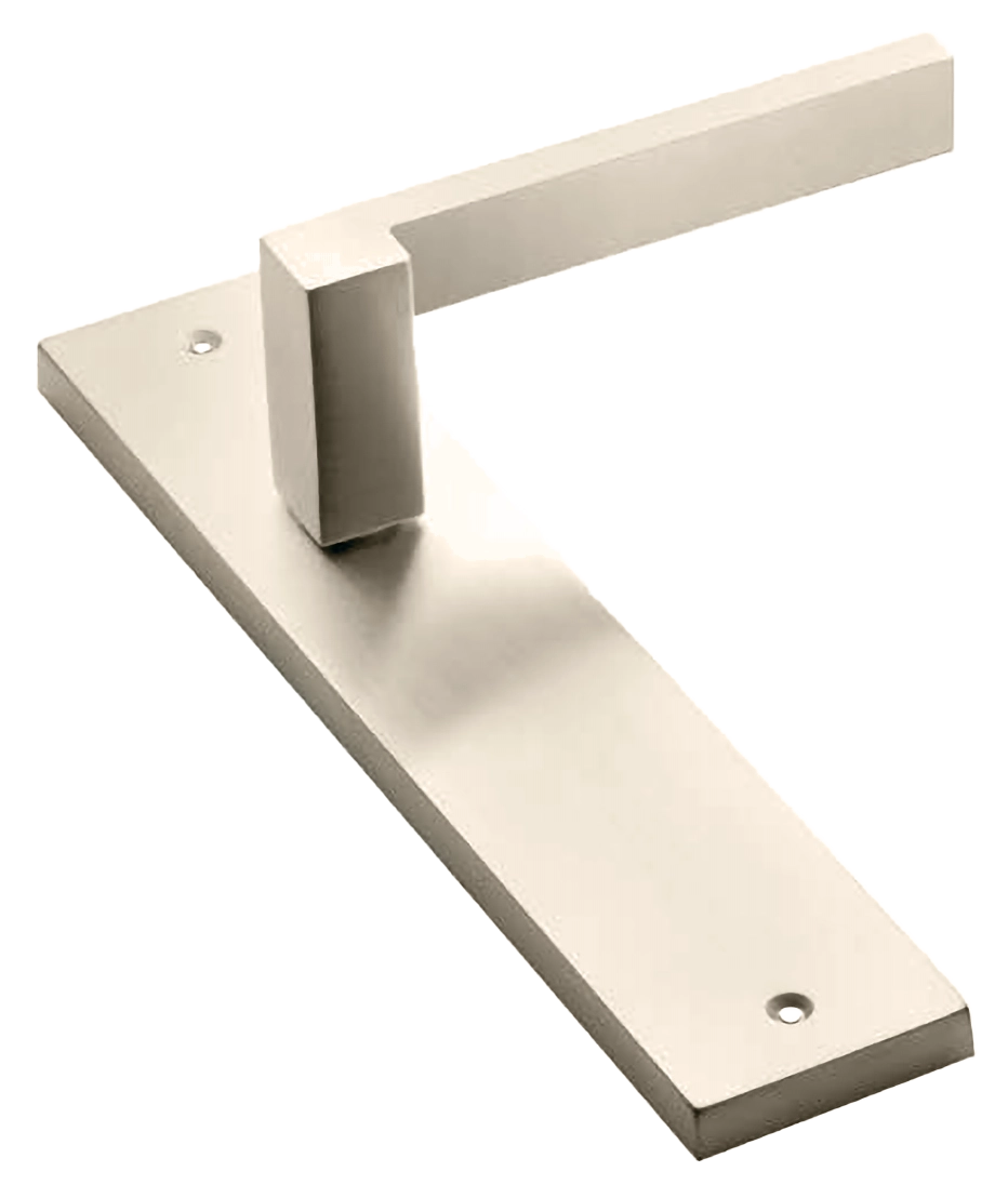 Ручка дверная на планке STONE PL NIS, цвет матовый никель, латунь фото купить в Екатеринбурге