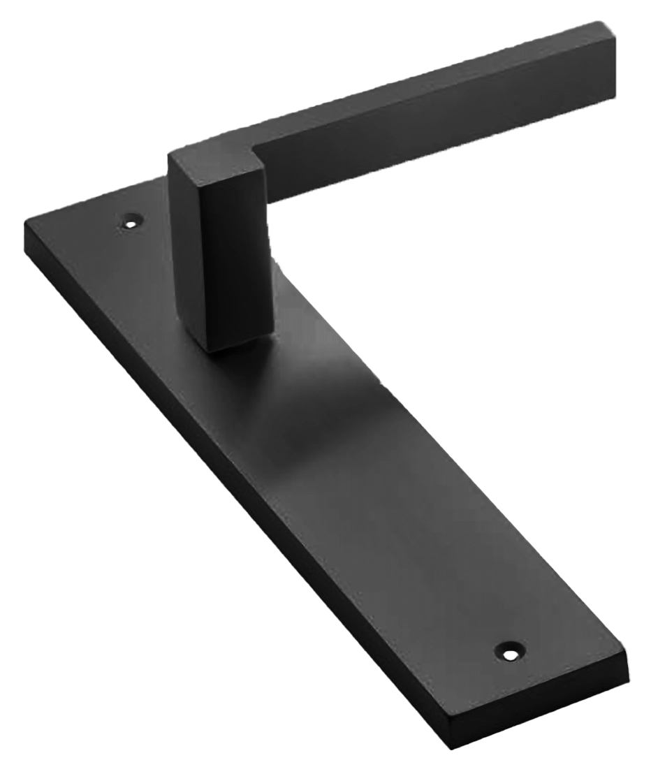 Ручка дверная на планке STONE PL NERO, цвет черный, латунь фото купить в Екатеринбурге