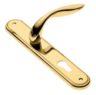 Ручка дверная на планке LEON PL OTL, цвет золото, латунь фото купить в Екатеринбурге