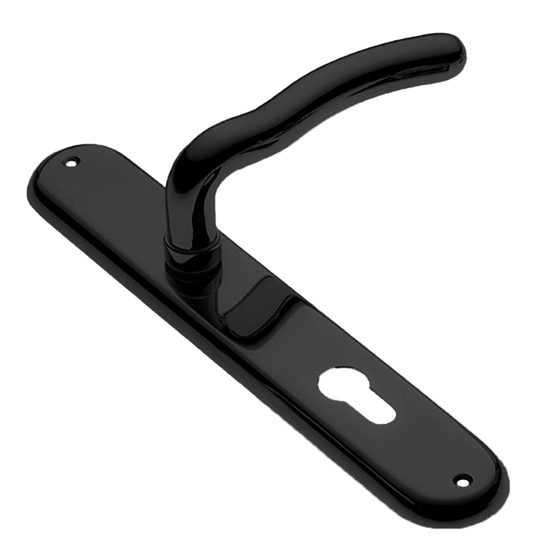 Ручка дверная на планке SNAKE PL NERO, цвет черный, латунь фото купить в Екатеринбурге