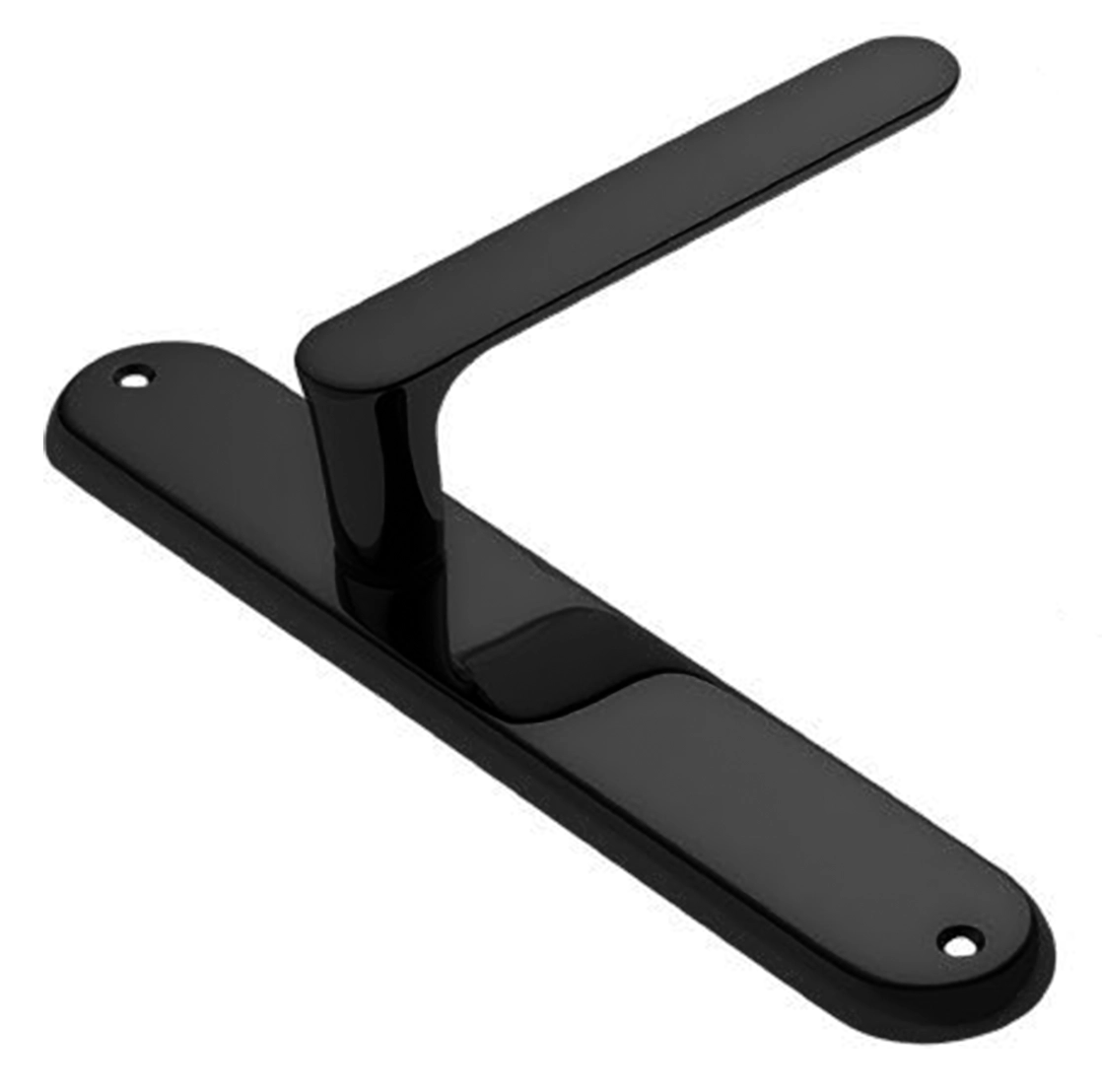 Ручка дверная на планке LE BOAT PL NERO, цвет черный, латунь фото купить в Екатеринбурге