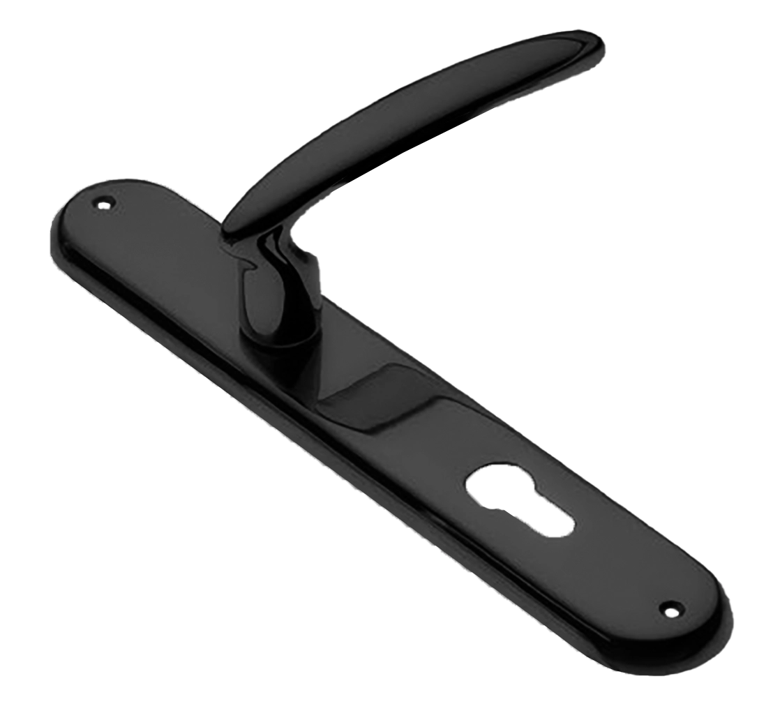 Ручка дверная на планке FLAMINGO PL NERO, цвет черный, латунь фото купить в Екатеринбурге