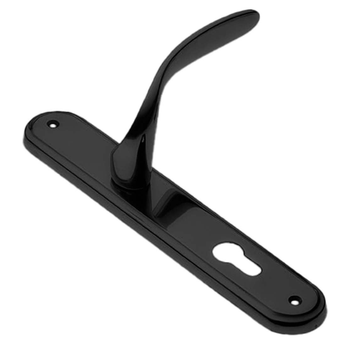 Ручка дверная на планке COBRA PL NERO, цвет черный, латунь фото купить в Екатеринбурге