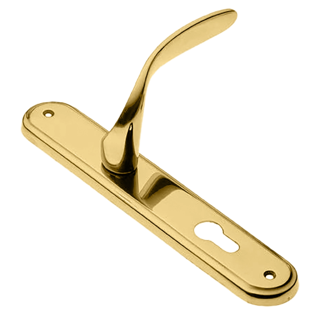 Ручка дверная на планке COBRA PL OTL, цвет золото, латунь фото купить в Екатеринбурге