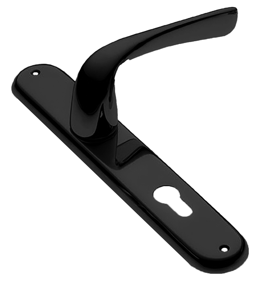 Ручка дверная на планке LE MANS PL NERO, цвет черный, латунь фото купить в Екатеринбурге