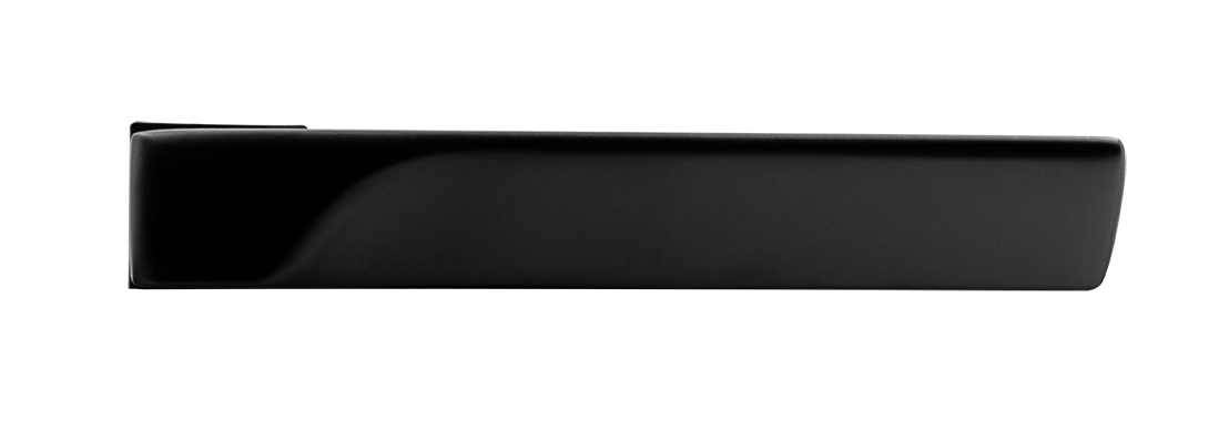 Ручка дверная FIORD-SM NERO-ST, с невидимой квадратной розеткой, цвет черный soft-touch, ЦАМ фото купить в Екатеринбурге