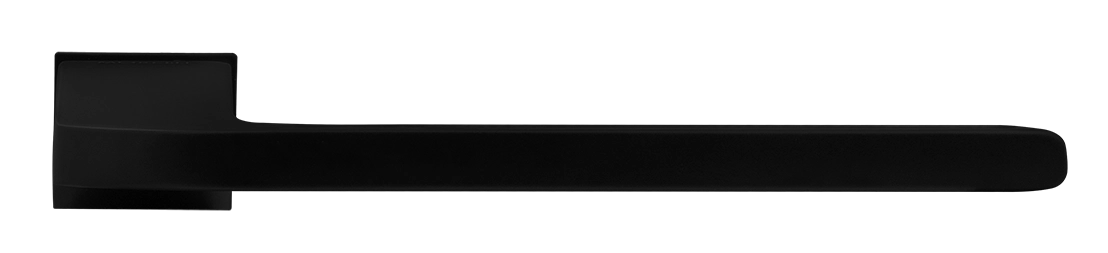 Ручка дверная SPUTNIK-SM NERO-ST с невидимой квадратной розеткой, цвет черный soft-touch, ЦАМ фото купить в Екатеринбурге