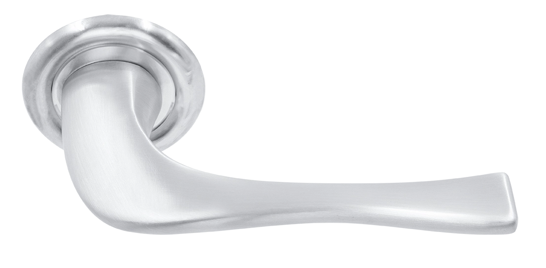 Ручка дверная SKYSCRAPER R7 WF на круглой розетке, цвет Зимняя стужа/Winter Frost фото купить Екатеринбург