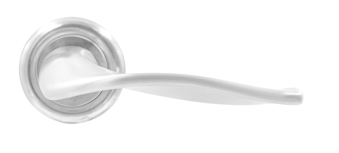 Ручка дверная SKYSCRAPER R7 WF на круглой розетке, цвет Зимняя стужа/Winter Frost фото купить в Екатеринбурге