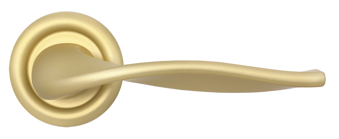 Ручка дверная SKYSCRAPER R7 AH на круглой розетке, цвет Осенний мёд/Autumn Honey фото купить в Екатеринбурге