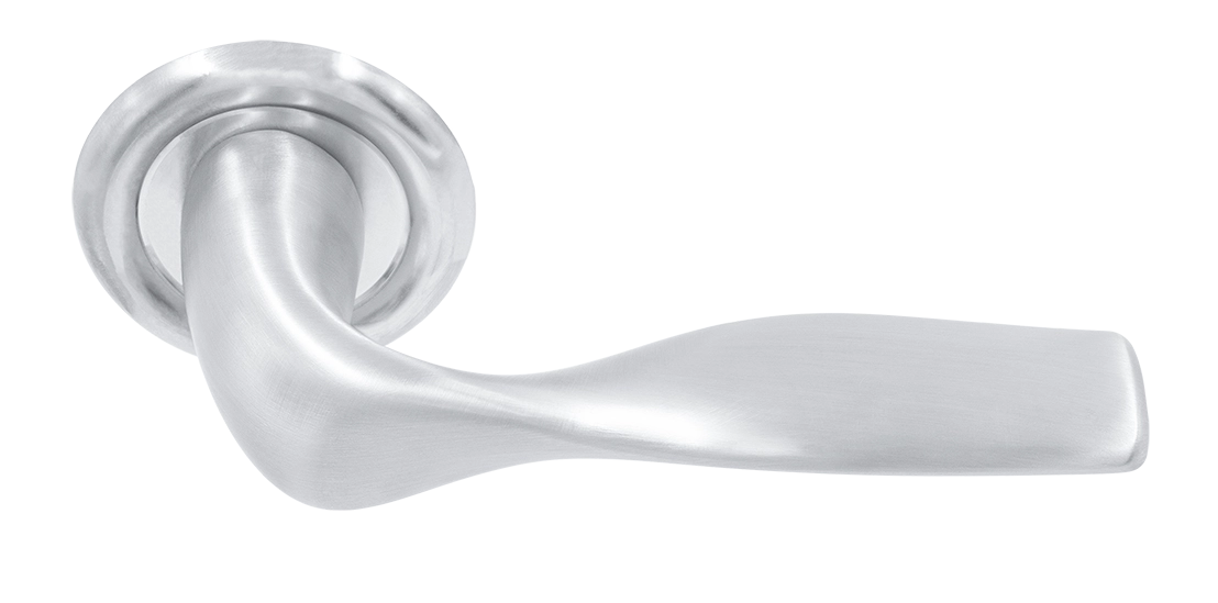 Ручка дверная LVB R7 WF на круглой розетке, цвет Зимняя стужа/Winter Frost фото купить Екатеринбург