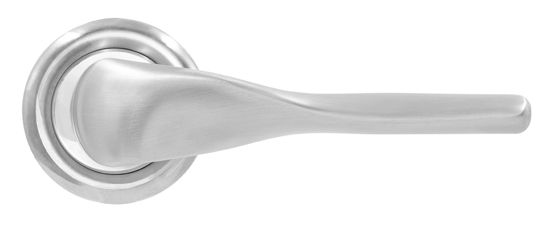 Ручка дверная LVB R7 WF на круглой розетке, цвет Зимняя стужа/Winter Frost фото купить в Екатеринбурге