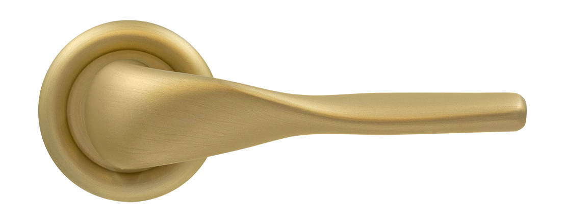 Ручка дверная LVB R7 AH на круглой розетке, цвет Осенний мёд/Autumn Honey фото купить в Екатеринбурге