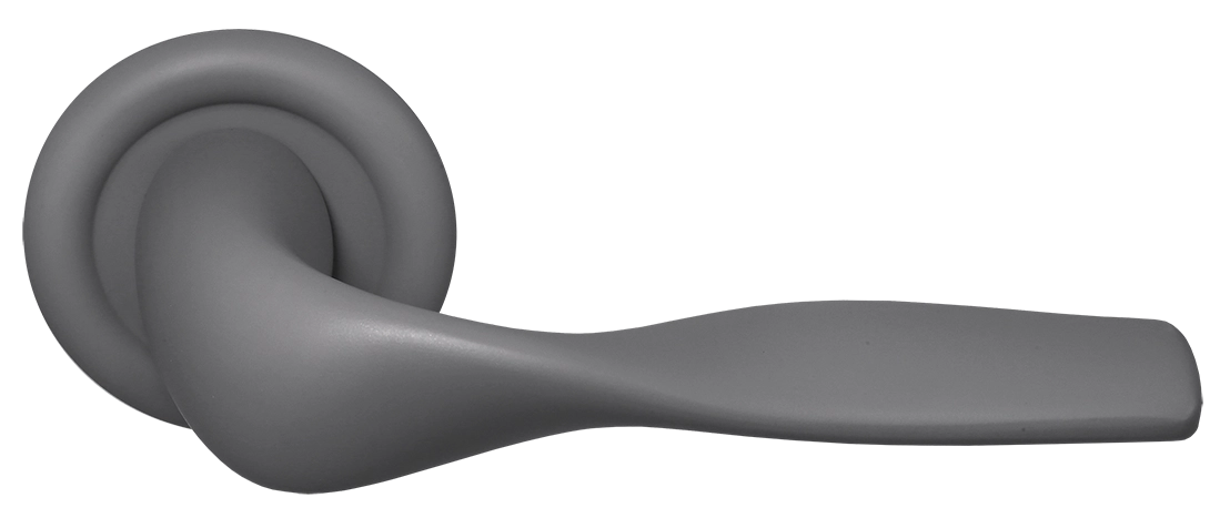 Ручка дверная LVB R7 SSW на круглой розетке, цвет Стокгольмский снегопад/Stockholm Snowfall фото купить Екатеринбург