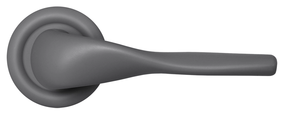 Ручка дверная LVB R7 SSW на круглой розетке, цвет Стокгольмский снегопад/Stockholm Snowfall фото купить в Екатеринбурге