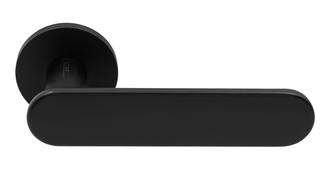 Ручка дверная MH-65-R6 R6 SEMPIONE BL на круглой розетке, цвет черный фото купить Екатеринбург