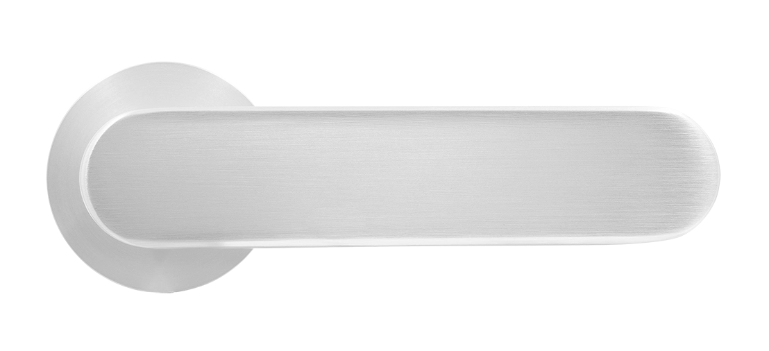 Ручка дверная MH-65-R6 SEMPIONE SC на круглой розетке, цвет матовый хром фото купить в Екатеринбурге