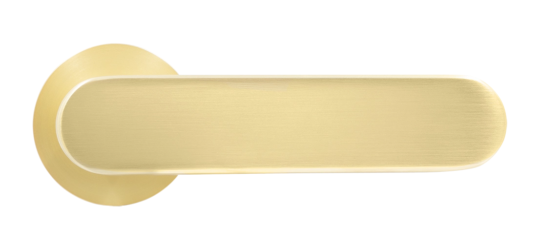 Ручка дверная MH-65-R6 SEMPIONE MSG на круглой розетке, цвет матовое сатинированное золото фото купить в Екатеринбурге