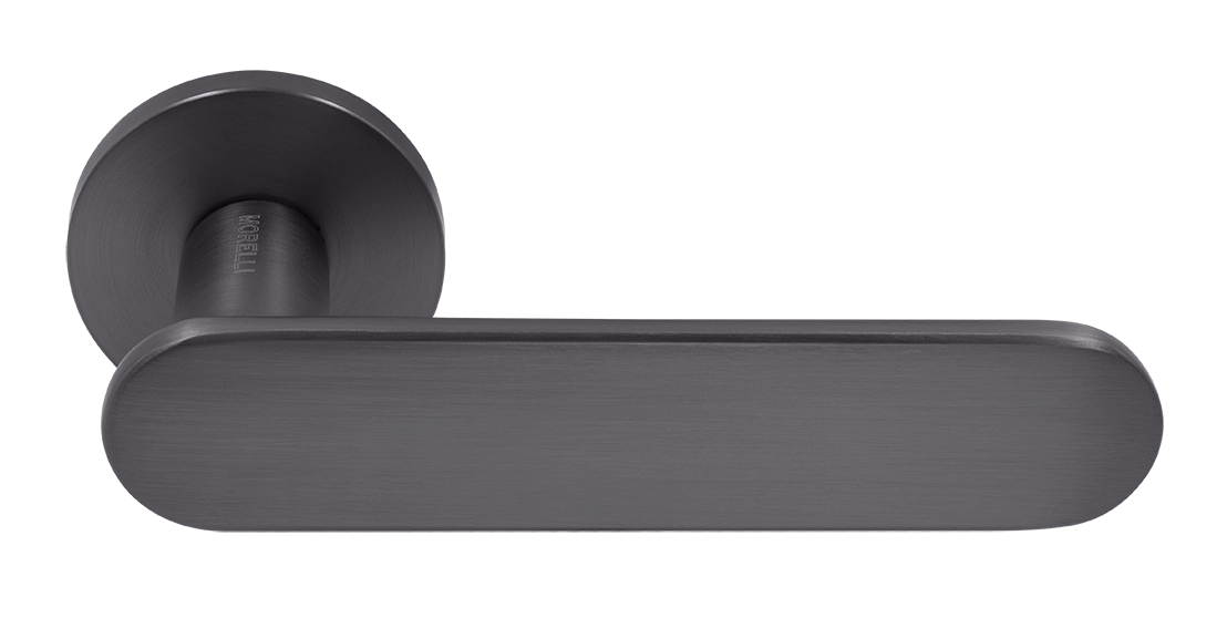 Ручка дверная MH-65-R6 R6 SEMPIONE GR на круглой розетке, цвет графит фото купить Екатеринбург