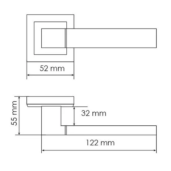 Комплект дверных ручек MH-28 BL-S + защёлка бесшумная 1895P BL + петли врезные универсальные MSN 100X70X2.5-4BB BL (2шт), цвет черный фото купить в Екатеринбурге