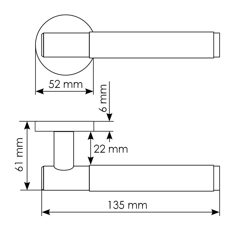 Комплект дверных ручек MH-57-R6T BL + завертка сантехническая MH-WC-R6T BL + защёлка бесшумная M1895 BL + петли врезные универсальные MSN 100X70X2.5-4BB BL (2шт), цвет черный фото купить в Екатеринбурге