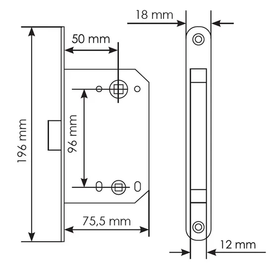 Комплект дверных ручек MH-54-S6 BL с заверткой MH-WC-S6 BL + замок M1895 BL, цвет черный фото дверная фурнитура Екатеринбург