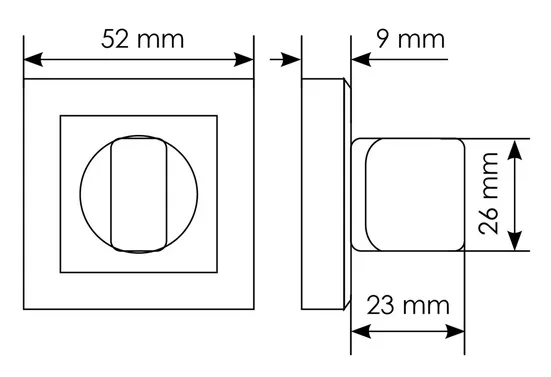 Комплект дверных ручек MH-28 BL-S с заверткой MH-WC-S BL, цвет черный  фотомореллиЕкатеринбург