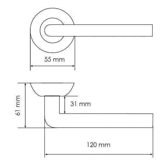 Комплект дверных ручек MH-03 BL с заверткой MH-WC BL + магнитный замок M1895 BL, цвет черный  фотомореллиЕкатеринбург