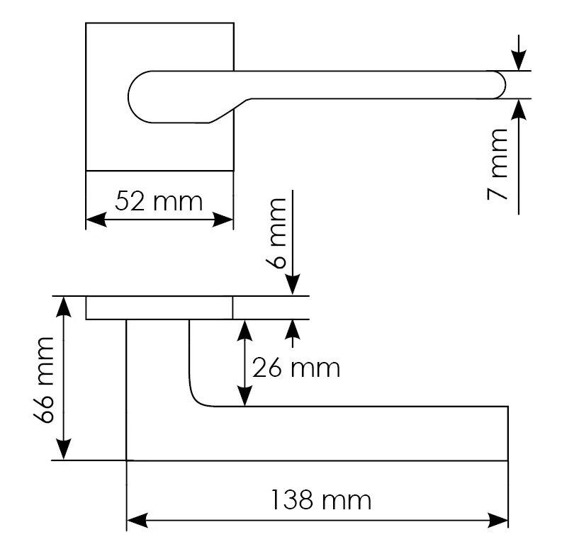 Комплект дверных ручек MH-53-S6 BL с заверткой MH-WC-S6 BL + магнитный замок  M1895 BL, цвет черный фото morelli Екатеринбург