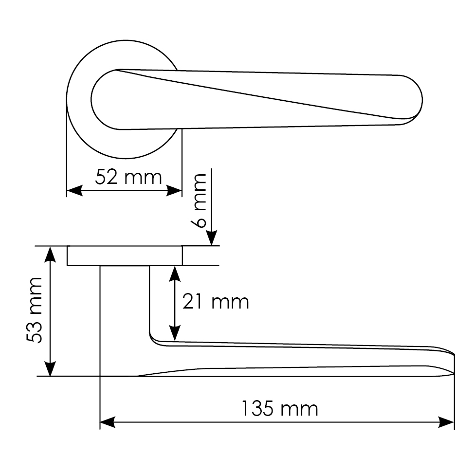 Комплект дверных ручек MH-58-R6 BL с заверткой MH-WC-R6 BL + магнитный замок M1895 BL, цвет черный фотомореллиЕкатеринбург