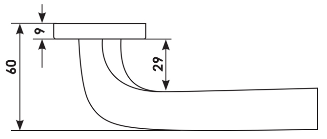 Ручка дверная COMETA R5 NIS раздельная на круглой розетке, цвет - матовый никель, ЦАМ фото фурнитура Екатеринбург