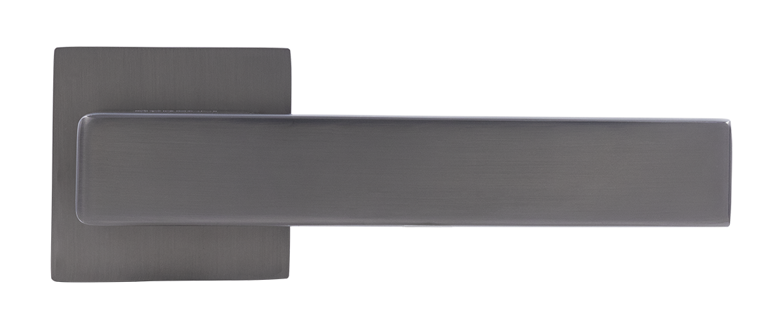 Ручка дверная LOT MH-56-S6 GR раздельная на квадратной розетке 6 мм, цвет графит, ЦАМ фото купить в Екатеринбурге