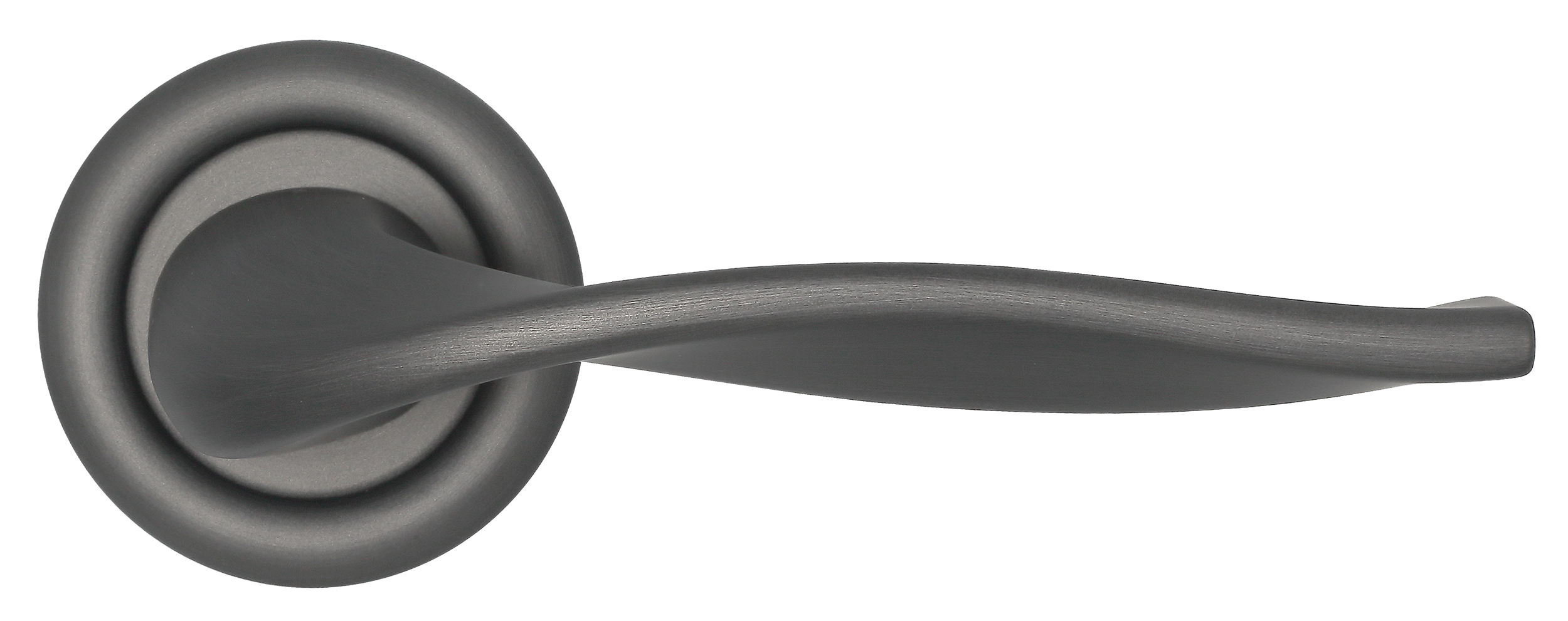 Ручка дверная SKYSCRAPER R7 SST на круглой розетке, цвет Летняя гроза/Summer Storm фото купить в Екатеринбурге