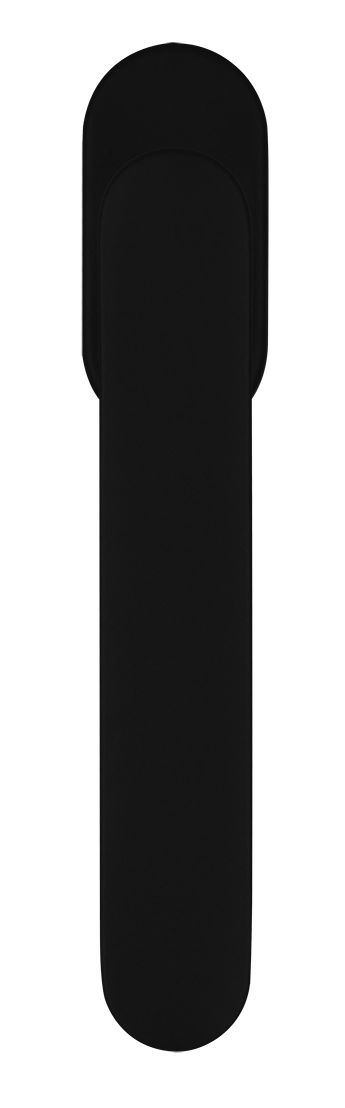 Ручка оконная LE BOAT W1 NERO-ST на прямоугольной розетке, цвет черный soft-touch, латунь фото купить в Екатеринбурге