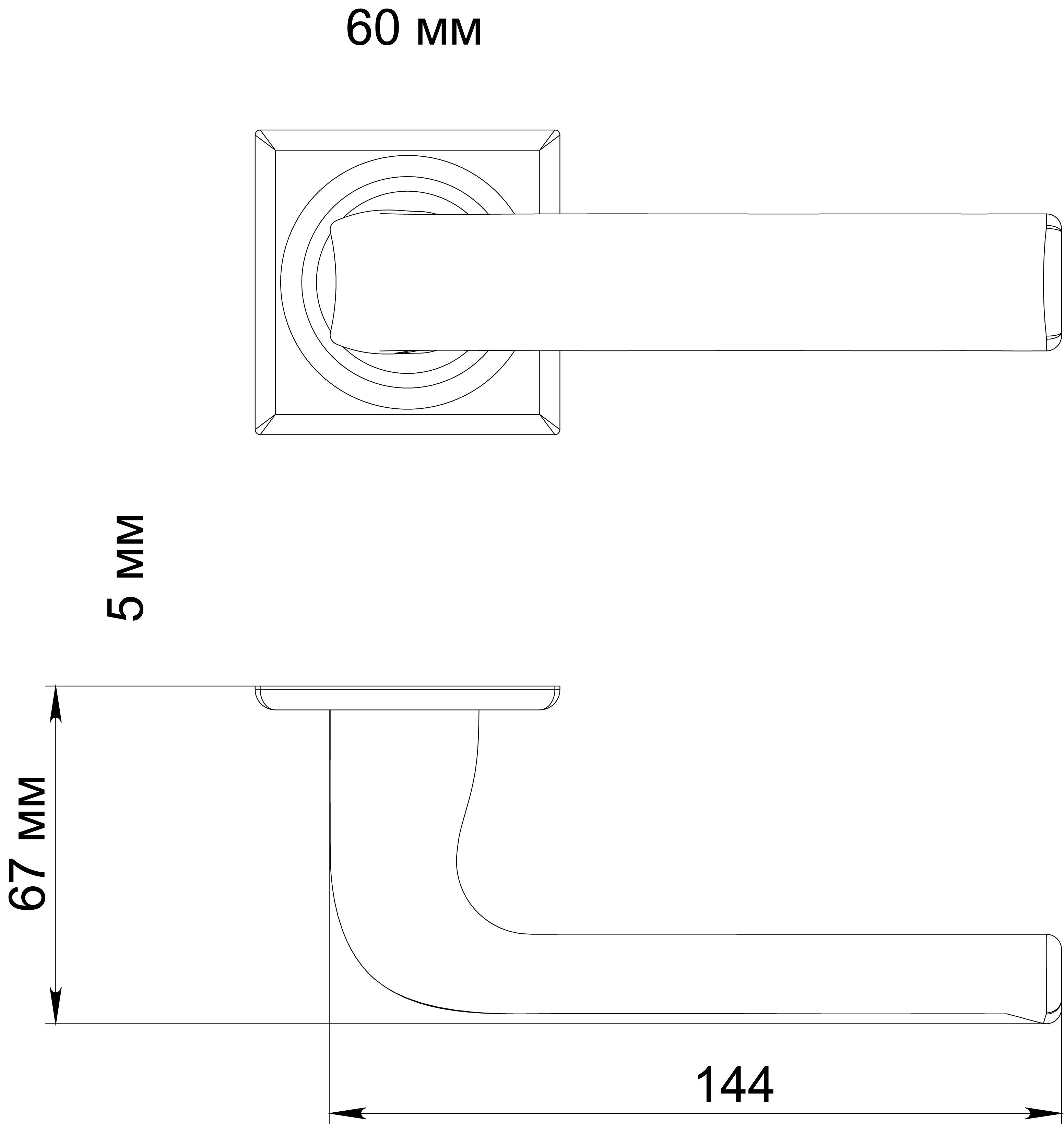 Ручка дверная THE BUS STATION S7 WF на квадратной розетке, цвет Зимняя стужа/Winter Frost фото фурнитура Екатеринбург