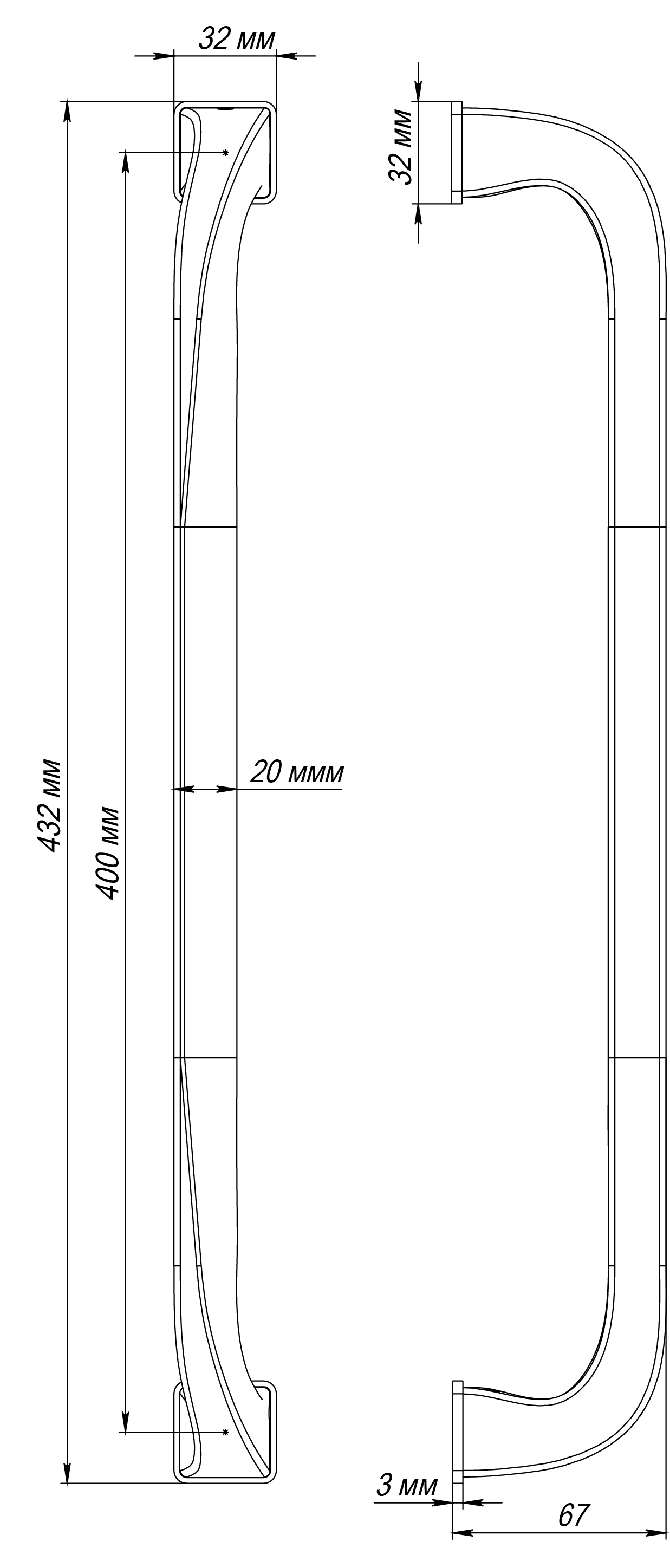 Ручка-скоба WD CONCERT HALL PH SST, цвет Летняя гроза/Summer Storm фотомореллиЕкатеринбург