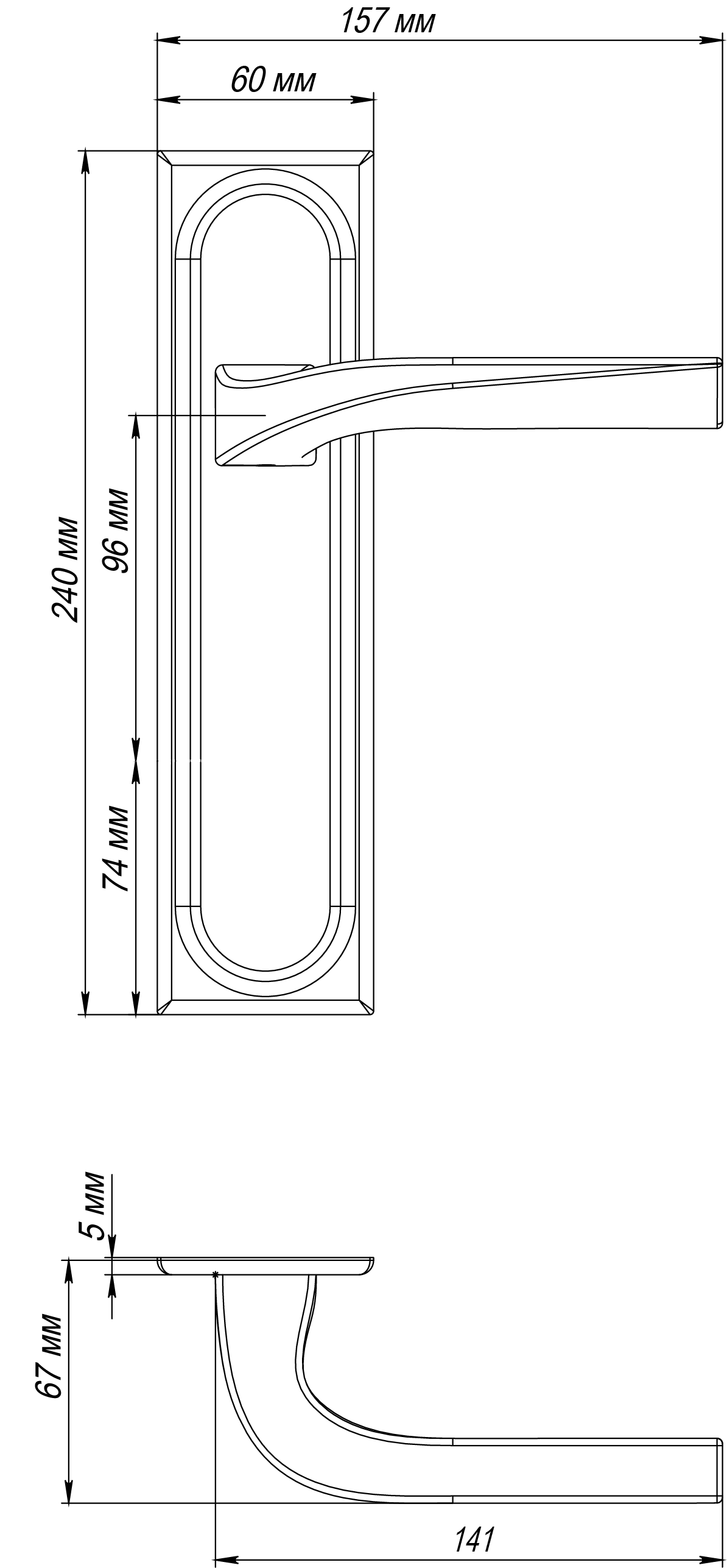 Ручка дверная WD CONCERT HALL PLS SMI на планке, цвет Весенняя дымка/Spring Mist фото фурнитура Екатеринбург