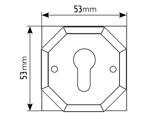 Накладка LUX-KH-Y CRO формы Y на евроцилиндр, цвет хром фото купить в Екатеринбурге