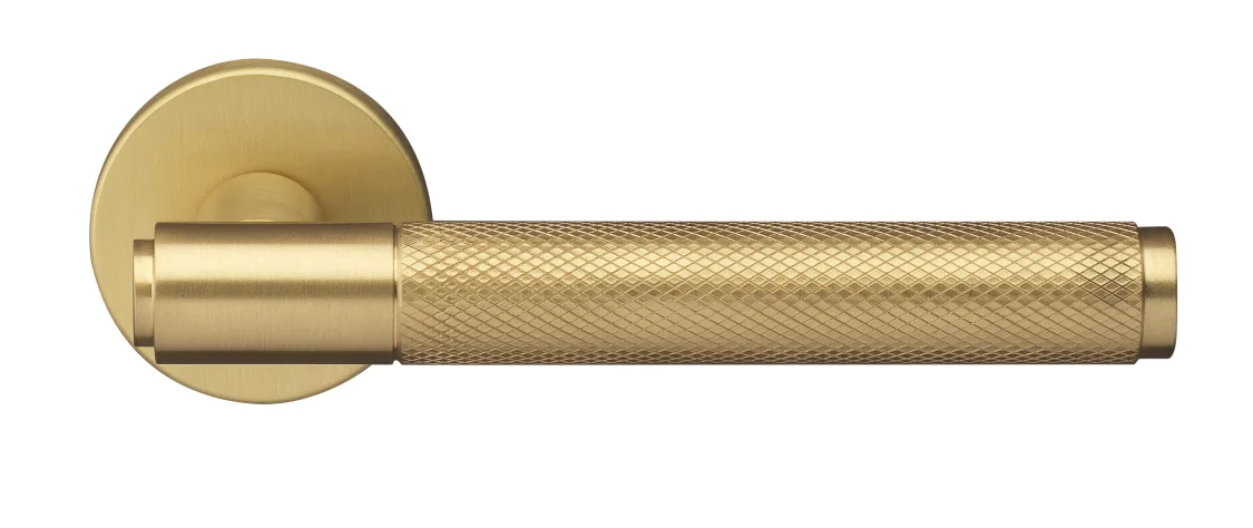 BRIDGE R6 OSA, ручка дверная с усиленной розеткой, цвет -  матовое золото фото купить Екатеринбург