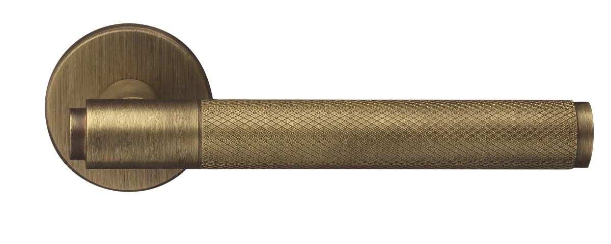 BRIDGE R6 BGO, ручка дверная с усиленной розеткой, цвет -  матовая бронза фото купить Екатеринбург