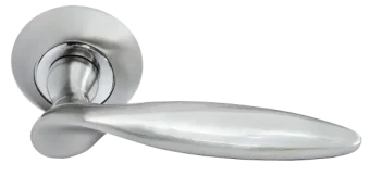 КУПОЛ, ручка дверная MH-09 SN, цвет - белый никель