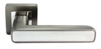 FLEX, ручка дверная на квадратной накладке MH-44 GR/CP-S55, цвет - графит/хром