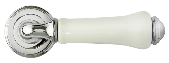 UMBERTO, ручка дверная MH-41-CLASSIC PC/W, цвет- хром/белый фото купить в Екатеринбурге