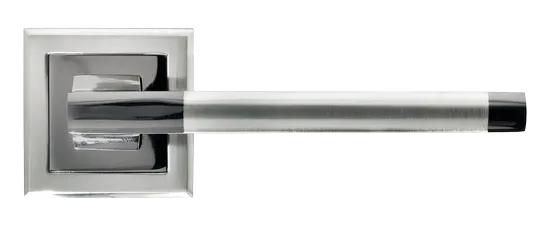 PANTS, ручка дверная MH-35 SN/BN-S, на квадратной накладке, цвет - бел. никель/черн. никель фото купить в Екатеринбурге