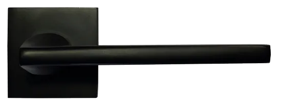 KAFFEE, ручка дверная на квадратной накладке MH-50-S6 BL, цвет - черный фото купить в Екатеринбурге