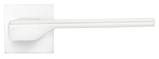 PIERRES, ручка дверная на квадратной накладке MH-49-S6 W, цвет - белый фото купить в Екатеринбурге