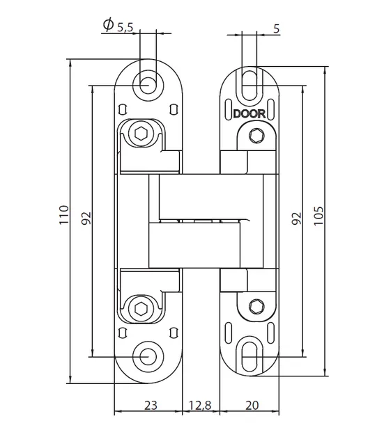 HH-19 B, скрытая петля, цвет - черный фото купить в Екатеринбурге